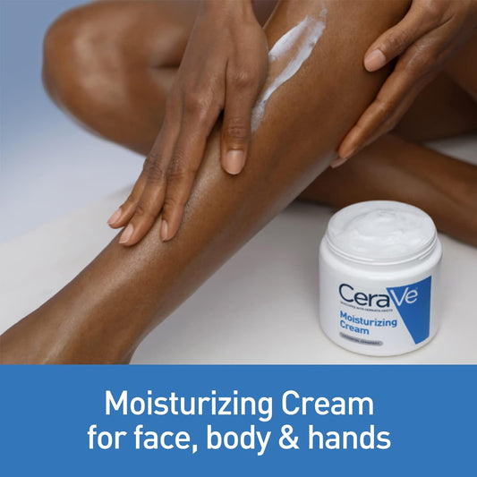 CeraVe Moisturizing Cream 48H Body and Face Moisturizer for Dry to Very Dry Skin with Hyaluronic Acid