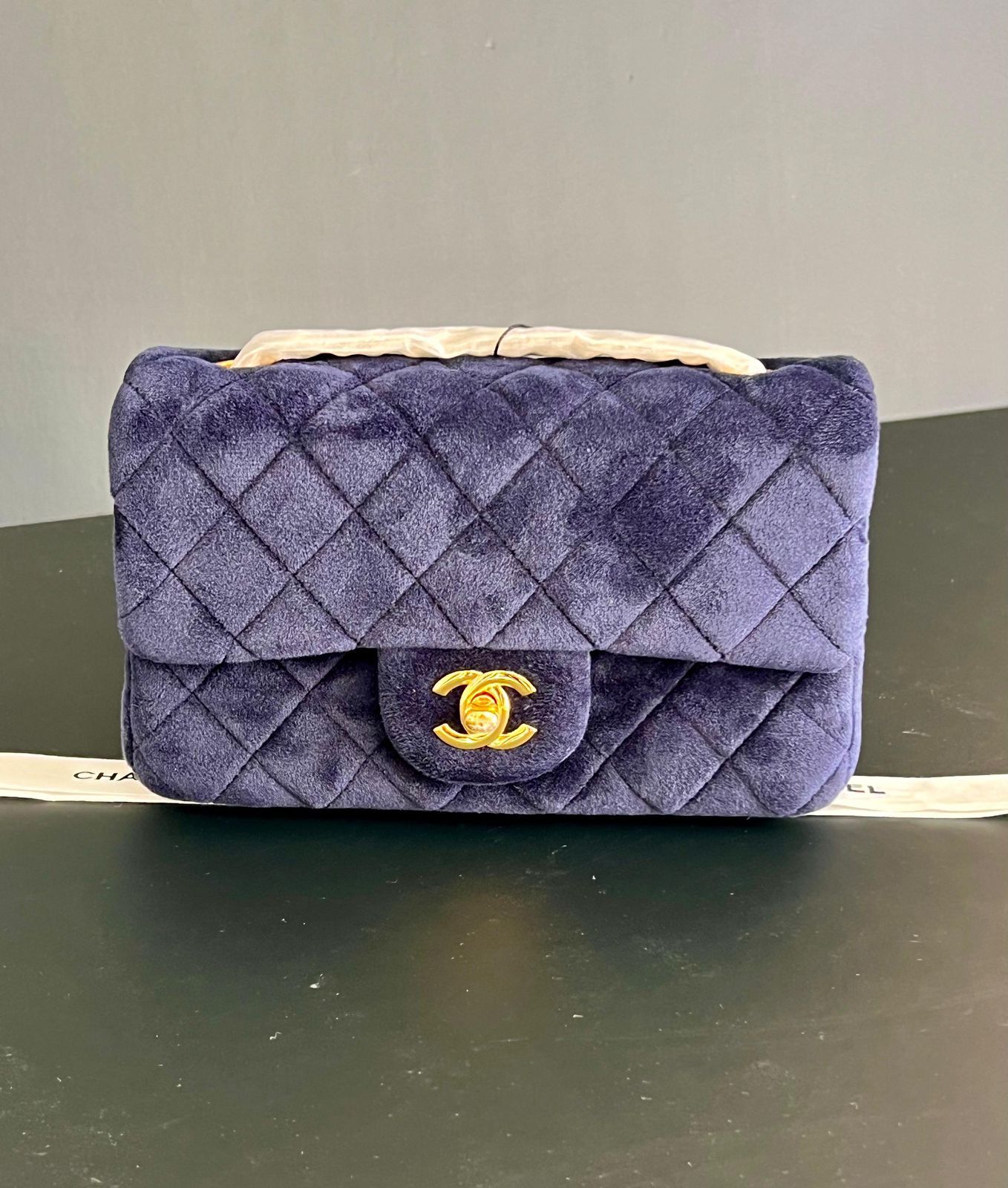 Chanel Velvet Double Flap Bag