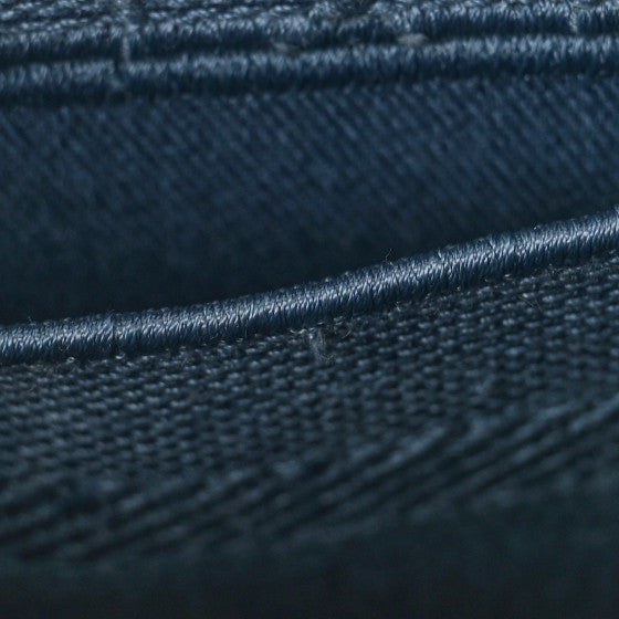 Christian Dior - Canvas Embroidered Cannage Medium Lady D-Lite Denim Blue